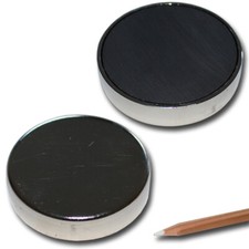 1 FLACHGREIFER TOPF MAGNET HARTFERRIT D80x18 mm FERRIT MAGNETSYSTEME 60 KG