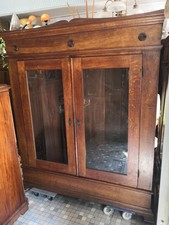 Biedermeier Vitrine Eiche 3