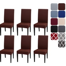 Stuhlhussen Set Esszimmerstuhl Bezug Wachbar Stretch 6er