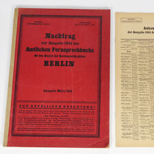 Deutsches Adresstelefon Telefonbuch 2.WK * BERLIN * 1943 * Vintage Verzeichnis