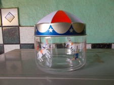 Glas Dose mit Zirkus Motiv und Zirkuszelt Deckel 500 ml