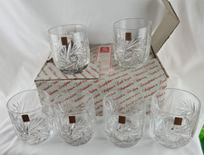 Vintage! 6 Whisky Gläser Nachtmann Astra Bleikristall Schleuderstern NEU in OVP