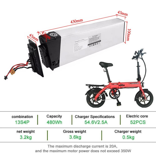 48v 10ah 480wh elektrofahrrad - 10ah,