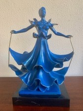 Bronzeskulptur Statue (nach) Salvador Dali Dalinianische Tänzerin signiert