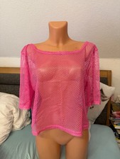Sexy Herren Crop Top Pink Netz durchsichtig transparent Rosa GAY Schwul