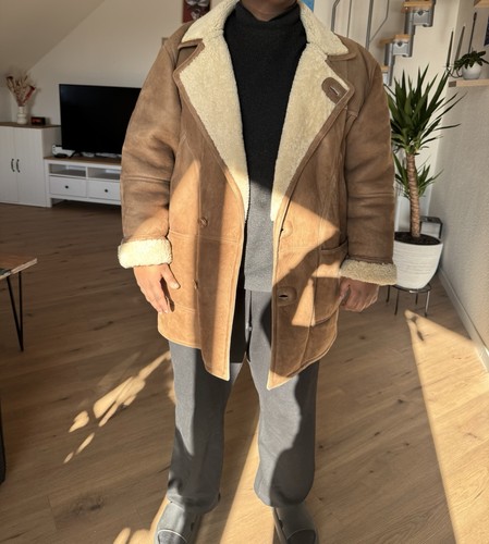 Vintage shearling mantel - mantel, 70er