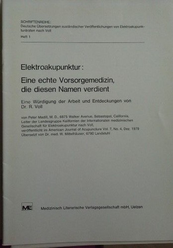 Elektroakupunktur eine echte - eine,