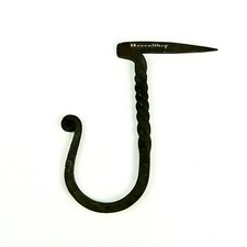 Wandhaken handgeschmiedet 13x7 - Mittelalter LARP Lager Haken Schmiedeeisen alt