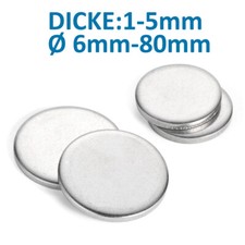 Ronde Scheibe Platte Rund Blech Geschliffen Dicke 1-5 mm Edelstahl Ø 6-80 mm