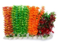 10x Aquarium Kunstpflanze