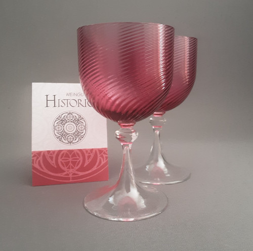 Zwei art deco weingläser rose - weingläser,