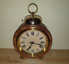 Antiker Pfeilkreuz Wecker aus Holz HAU Vintage Antiquität selten sehr groß