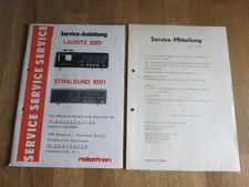 DDR Service-Anleitung + Stromlaufplan Radio LAUSITZ 2001 STRALSUND 1001 VEB RFT