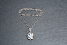 Art Deco Collier Blau Topas