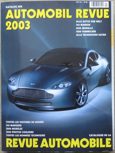 Automobil revue katalog 2003 - automobil,