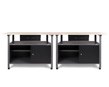 Ondis24 2 x Werkbank Werktisch Metall Montagewerkbank 32 mm Arbeitsplatte Holz 