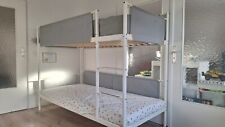 IKEA VITVAL Bunk bed frame, white/light grey, 90x200 cm Etagenbett mit 1 Matratz