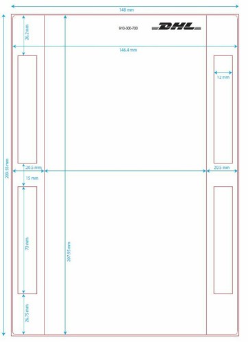 Dhl versandetiketten hermes - dhl, a5