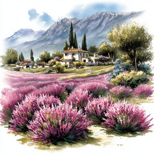 Wandbild Lavendel Provence