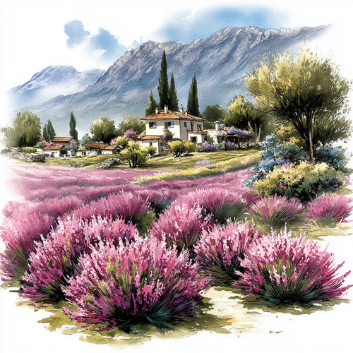Wandbild lavendel provence - lavendel,