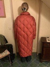 Bogener Vintage Damen Daunen Mantel