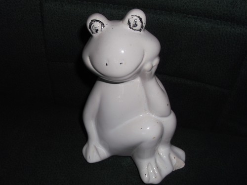 Porzellan frosch weiß - in,