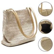 Damen Groß Stroh gewebte