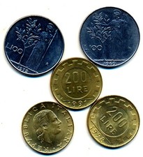 Italienische 200/100er LIRE