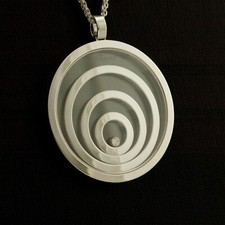 CHOPARD HAPPY SPIRIT Anhänger 750 Weißgold 0,10 ct - 59 cm Lang + Box u. Papiere