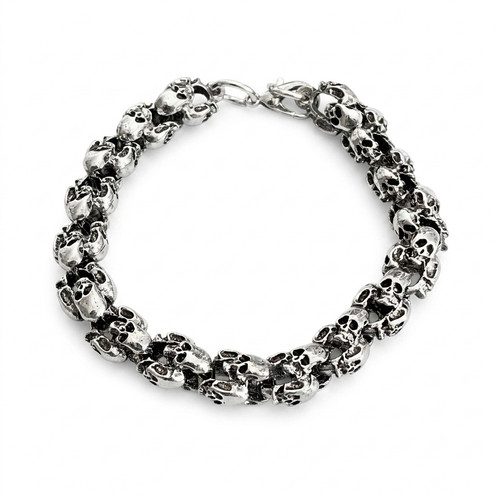 Totenkopf armband silber skull - totenkopf,