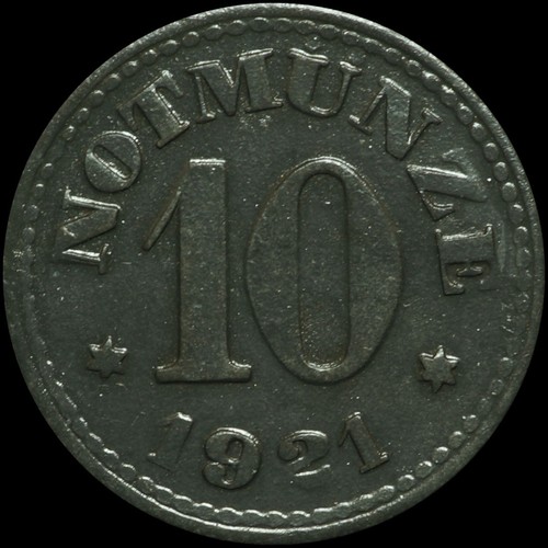 Notgeld pfennig 1921 - pfennig, h