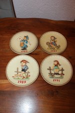 4 Hummel Goebel Jahresteller Wandteller 19,3cm groß von 1983,1987,1989,1991
