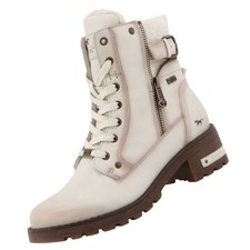 Mustang Damen Stiefelette Stiefel gefüttert Weiß 15M0082001-offwhite