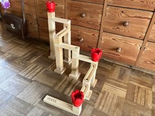 " Kugelbahn " mit viel Zubehör, aus feinem Buchenholz