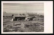 AK Radstädter-Hütte, Berghütte auf dem Roßbrand mit Hochkönig und Tennengebirge 