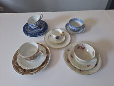 Konvolut Sammeltassen 5 x 3tlg. Gedecke + 1 Tasse mit Unterteller, Kuchenteller