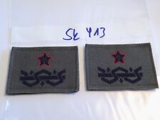 Italien Abzeichen General schwarz-rot auf oliv 1 Paar (sk413)