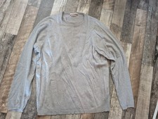 Daniele Fiesoli Herren Grau 100% Kaschmir Pullover Größe L