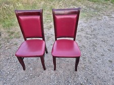 1 von 37 Stühle Esszimmer Vollholz Teakoptik aus Restaurant mit Lederpolsterung