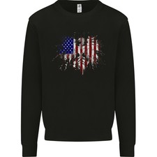 Adler Flagge 4th Of Juli USA Kinder Sweatshirt Pullover