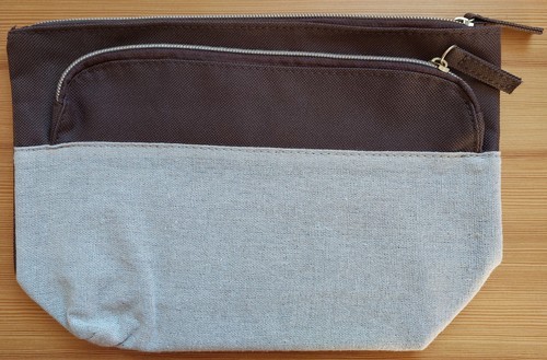Kosmetiktasche braun creme