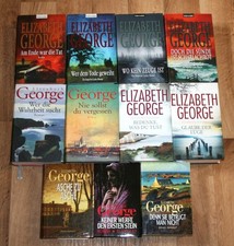 11 Bücher, Romane - ELISABETH GEORGE - Krimi Buchpaket, Sammlung.