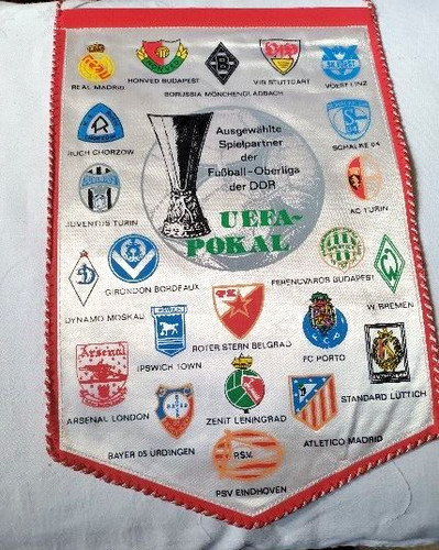 Ddr fussballwimpel uefa pokal - ddr, uefa-pokal