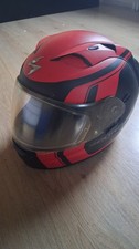 Scorpion EXO 1200 Solid Motorrad Integralhelm Sonnenvisier- Größe L in  Rot