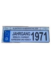 Albatros Blechschild Jahrgang 1971 Weiblich Retro Mehrfarbig Namensschild