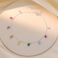 925 Silber Armband mit bunten