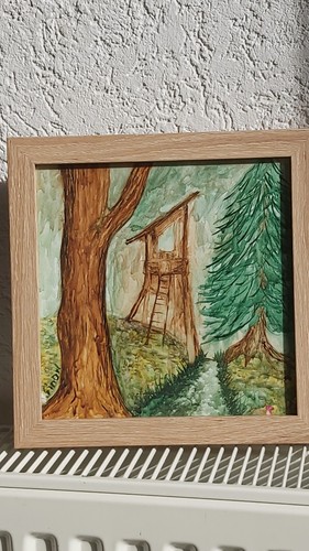 Bild försterstand handgemalt - försterstand,
