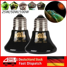 E27 Wärmelampe Heizlicht 25W/50W/100W Infrarot Lampe Wärmestrahler Terrarium