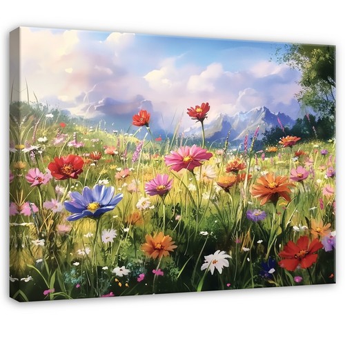 Leinwand bilder blumen feld - bilder,