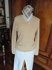 ALLUDE 100% Kaschmir Cashmere Strickjacke sand beige 36 38 40 SM  NP €420,-- TOP